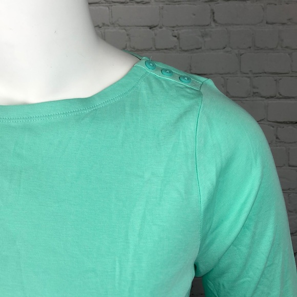 0X 2X Charter Club Aqua Boatneck Top Plus Size - Picture 5 of 6